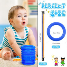 24 Sets Preschool Walking Rope for Kids Toddlers Safety Walking Rope for Preschool with Handle, Safety