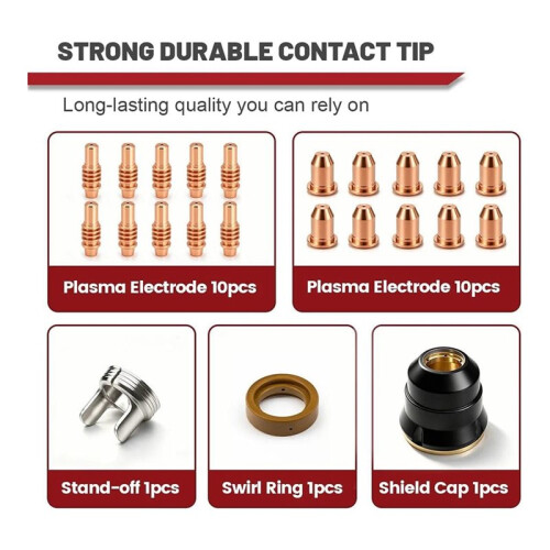 23pack Electrode Nozzle 59182 59164 65A for Harbor Freight Titanium Plasma65 TI-PC65 Torch 2