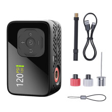 Pompe à Air Électrique Portable Numérique 120 PSI 1000 MAh Accessoires pour VTT et Vélo de Route pour Pneus Schrader Presta