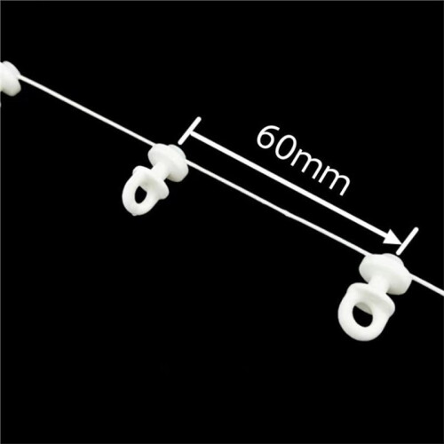 S Fold Curtains Runner - Wave Ripple Fold Curtain Track Runner Plastic Drape Slider Accessories(20m,Spacing 60mm) 2