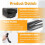 Replacement Luggage Handle, 9"/23cm Long, Heavy-Duty Plastic Pull Handle, Suitable for Luggage Repair - Easy to Install 2