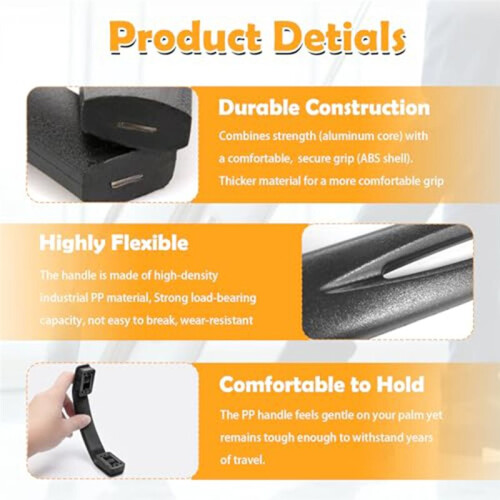 Replacement Luggage Handle, 9"/23cm Long, Heavy-Duty Plastic Pull Handle, Suitable for Luggage Repair - Easy to Install 1