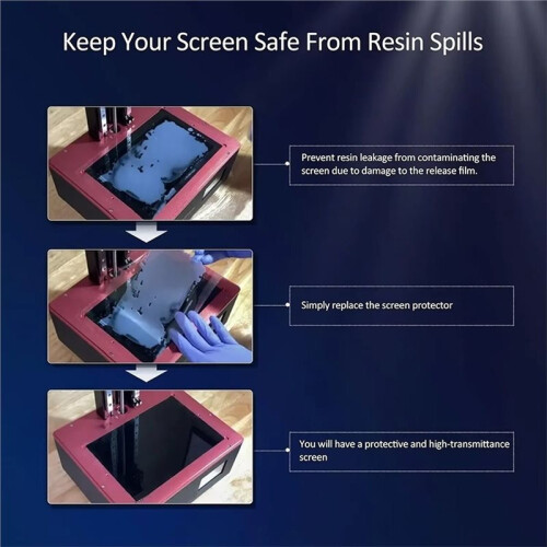 10PCS Screen Protector for  Saturn 3, Saturn 4, 3D Printer Screen Protector Film for  Saturn 3 Ultra 2