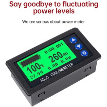 H56CH 9-100V Battery Monitor Hall Coulomb Meter 100A Voltmeter Battery Capacity Tester Voltage Current Power Meter