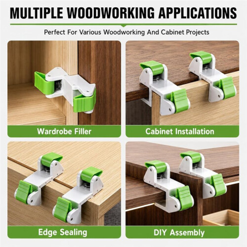 4pcs Woodworking Filler Board Installation Clamp for Cabinet Alignment and Panel Positioning