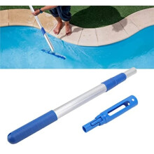 Perche Télescopique en 4 Sections, Détachable, pour le Nettoyage de Piscine : Épuisettes, Brosses, Etc.