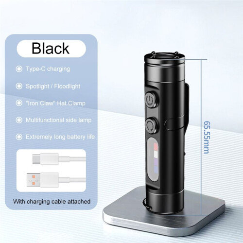 Rechargeable Magnetic LED Flashlight, Strong Light Emergency Torch Outdoor Camping Lamp