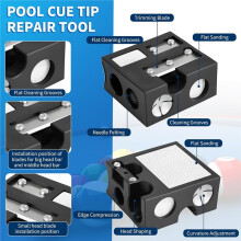 Billiards Pool Cue Tip Shaper, Pool Cue Tips Replacement Kit, Pool Cue Shaper, Pool Cue Tips Repair Tool for Shaping
