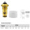 Heating System Valve Radiator Valve Insert ,M30x1.5 G1/2 63mm Compact Length Precise Flow-Adjustment 6