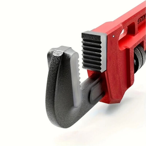 Chave de Grifo Ajustável Reta de 8 Polegadas, Chave de Encanamento, Chave Reta Ajustável Tratada Termicamente, Vermelha 1