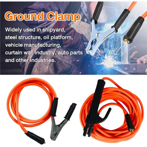 10M Welding Wire Cable - 300A Heavy Duty Power Cable for Welding Tools Electrode Holder 1