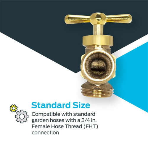 Brass Irrigation Hose Bibb with 3/4in Connection for Efficient Watering 2