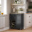 Homcom HOMCOM Kitchen Trolley, Rolling Island Storage Cart with Drawer, Black 2