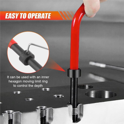 30PCS M6 Thread Repair Insert Kit, Metric  Kit M6 X 1.0mm Thread Repair Kit Compatible Hand Tool Set 2