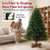 Homcom (S) HOMCOM Artificial Christmas Tree, Solid Fir Wood Stand, Green 6