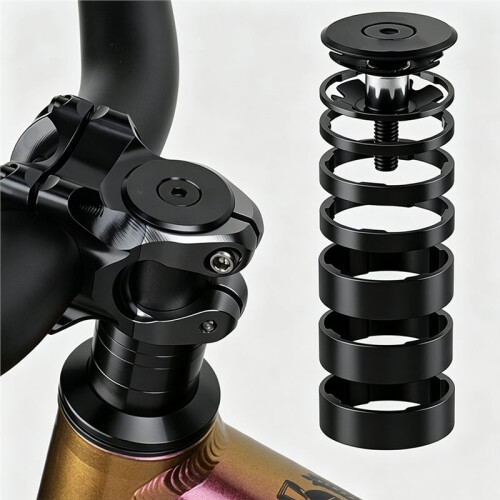 28.6mm Bicycle Headset Spacer Kit Front Fork Washer Top Cap Star Nut Screw Replacement Accessories 1