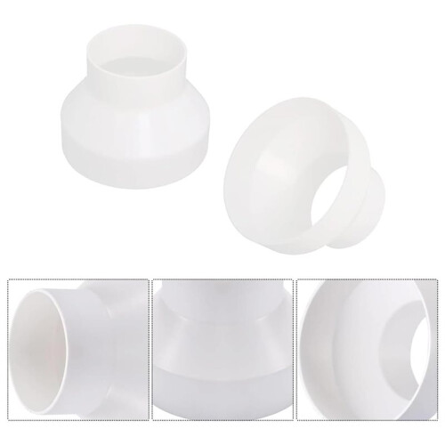 Redutor Adaptador de Duto de 6 A 4 Polegadas, Redutor Aumentador de Duto de Ar para Conexão de Ventilação Embutida, Soprador e Exaustor 1