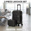 Homcom HOMCOM 2-Piece Luggage Set, Hard Shell Suitcase Set with TSA Lock, Black 4