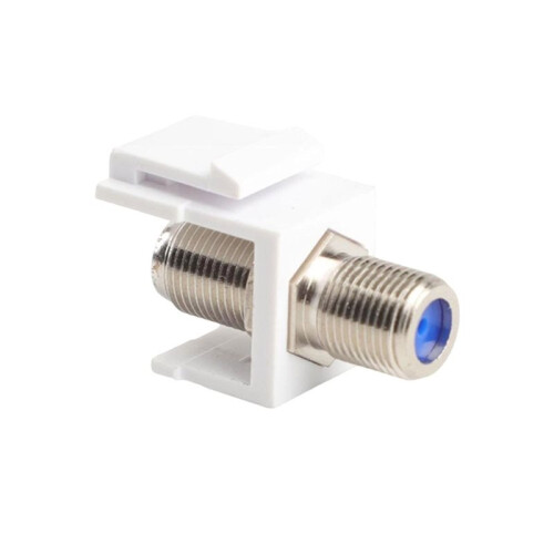 10PCS Coax  Jack Insert,F-Type RG6 Cable Extender Female to Female for Wall Plate and Patch Panel 2