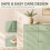Homcom HOMCOM Modern Sideboard with 2 Drawers, and Adjustable Shelf, Light Green 7
