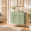 Homcom HOMCOM Modern Sideboard with 2 Drawers, and Adjustable Shelf, Light Green 8
