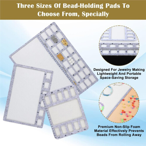 3 Style  Beading Mat for Jewelry Making with Centimeter Scale and Alphabetic Grid 2