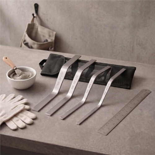BrickTuck Pointing Trowel Tool - 4-Piece Stainless Steel Double Ended Bricks Jointer Cement Tools Set for Masonry 1