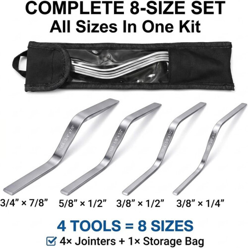 BrickTuck Pointing Trowel Tool - 4-Piece Stainless Steel Double Ended Bricks Jointer Cement Tools Set for Masonry 2