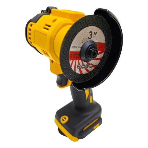 Esmerilhadeira Angular Sem Escovas de 3 Polegadas Ferramenta de Corte Sem Fio com 2 Discos de Corte para Bateria para  20V 18V 1