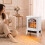 Homcom (White) HOMCOM Electric Fireplace, Freestanding Log Burner, LED Flame Effect 2
