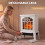 Homcom (White) HOMCOM Electric Fireplace, Freestanding Log Burner, LED Flame Effect 8