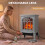 Homcom (Grey) HOMCOM Electric Fireplace, Freestanding Log Burner, LED Flame Effect 8
