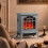 Homcom (Grey) HOMCOM Electric Fireplace, Freestanding Log Burner, LED Flame Effect 9