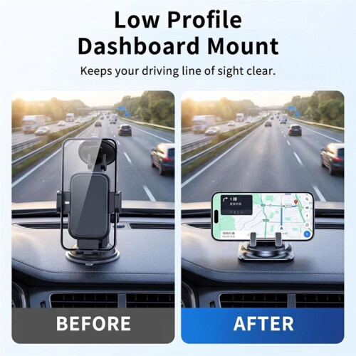 360 Rotatable Car Phone Mount, Adjustable Dashboard Phone Holder with Suction, Universal Navigation Stand for Phone 1