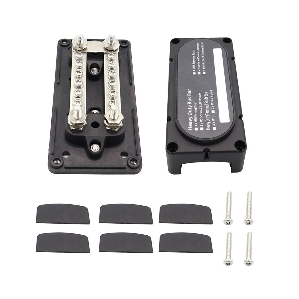 12-Circuit M6 Terminal Busbar (100A, 48V) - Power Distribution Block ...