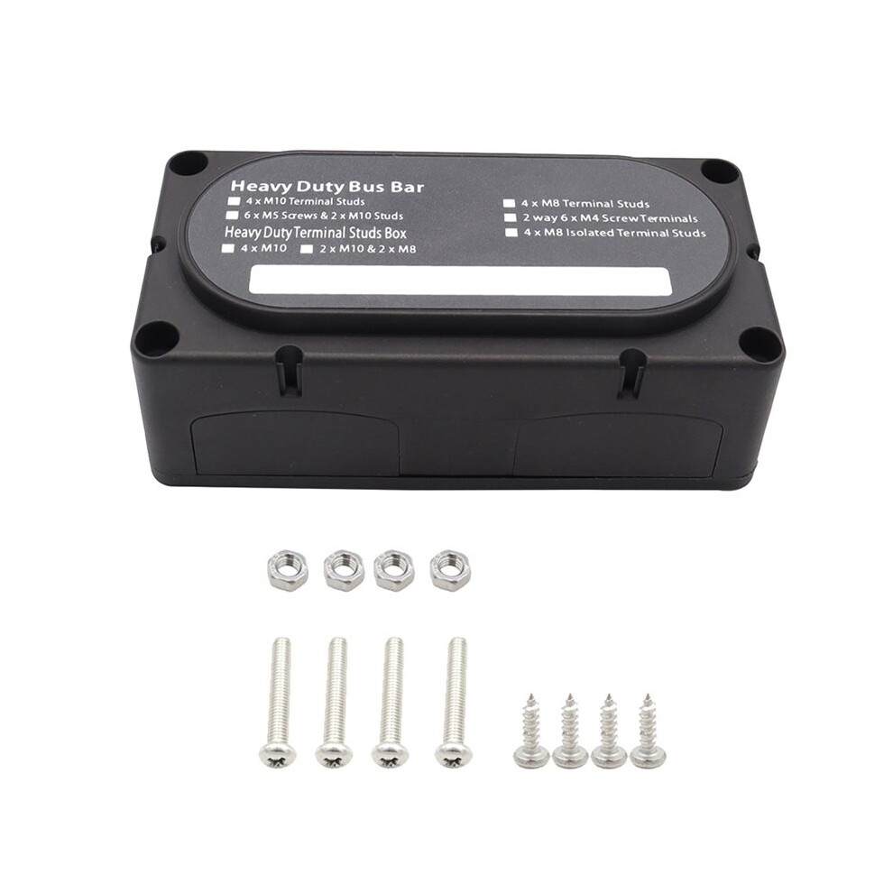 12-Circuit M6 Terminal Busbar (100A, 48V) - Power Distribution Block ...