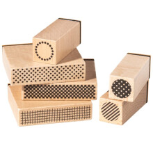 Geometric Aesthetics Wooden Rubber Stamps Sets Diy Rubber Stamp for Card Making Scrapbooking Supplies