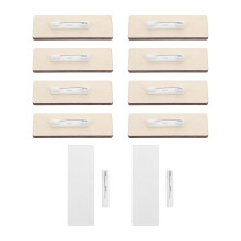 Blank for Engraving Wooden Name with Clips and Pins, 10pcs Custom Name Plates for Badges