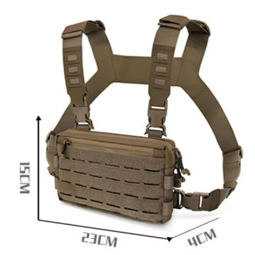 Nylonweste, Schultergurtweste, Brusttasche, Outdoor-Campingrucksack, Wanderrucksack B 2