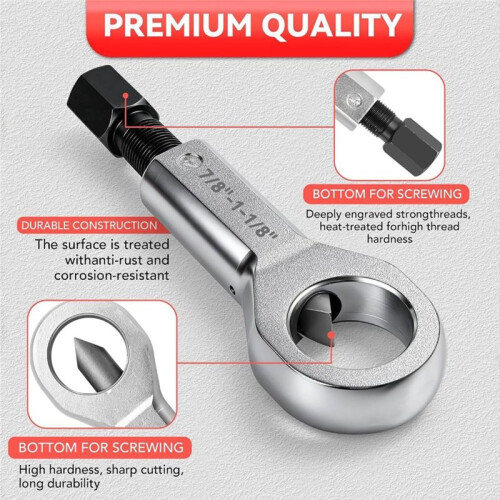 Nut Splitter Tool Heavy Duty 4PCS Nut Breaker Set, Manual Pressure Nut Cracker Remover for Damaged Rusty Nuts 1