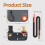 Remote Battery Terminals 3/8" Stud Battery Jump Post with Heavy Duty Mounting Bracket 250A Battery Charging Post Kit 6