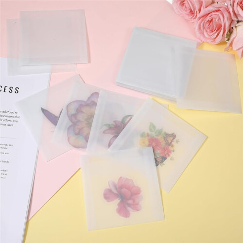 100 Unidades de Sacos de Papel Vegetal Planos de 10 cm (4 Polegadas) para Convites, Selos, Moedas e Embalagens de Pequenos Presentes 2