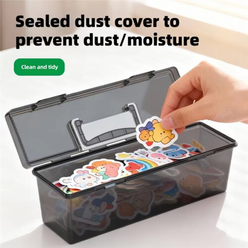 7pcs Handheld Toolbox, Portable Large Capacity Thick Plastic Hardware Tool Storage Box, Toolbox with Handle 2