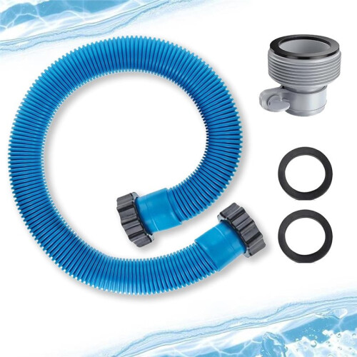 Heavy-Duty 1.5" Pool Pump Replacement Hose Kit - Thickened Threaded Pool Hose Above Ground Pool Hose Conversion Kit 1