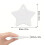 10 Pçs de Ornamentos Cerâmicos em Branco de Estrela de Cinco Pontas de 3 Polegadas com Corda Dourada para Artesanato DIY, Decoração 2