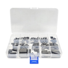 175pcs Woodruff Key Stock Assortment, 15 Sizes Round Ended Feather Key