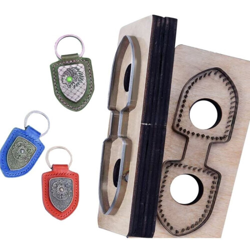 Molde para Corte de Couro para Decoração de Chaveiro com Zíper 1