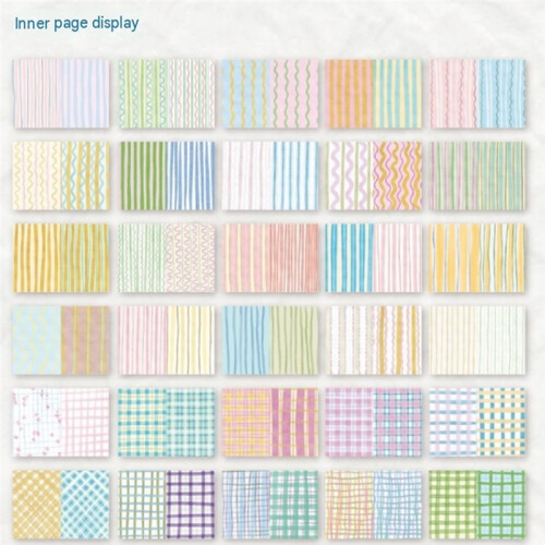 100 Sheets Memo Pad - Grid Pattern Notebook for Scrapbooking, Journaling, Crafting, Diary Background & Collage Material 1