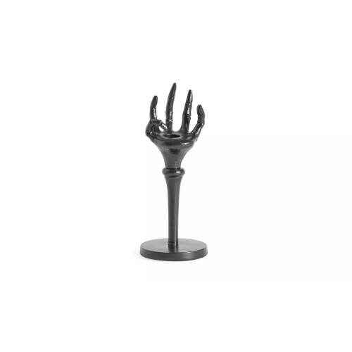 Home Black Skeleton Hand Taper Candle Holder