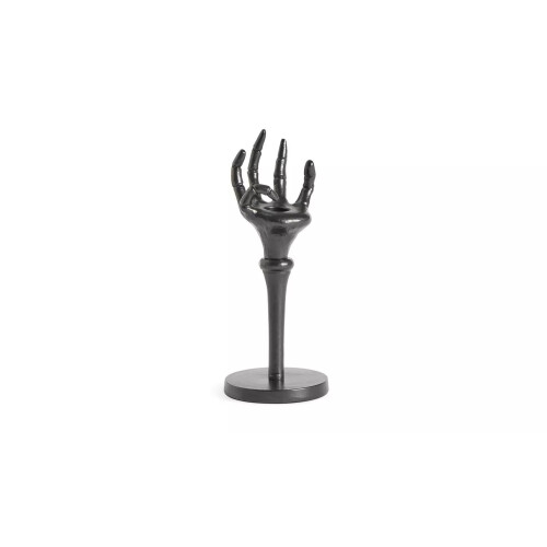 Home Black Skeleton Hand Taper Candle Holder 2